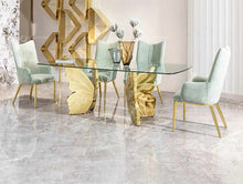 Load image into Gallery viewer, Modern Stainless Steel Golden Luxury Event Rentals Dining Butterfly Table