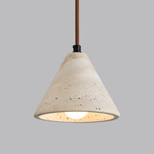 Cargar imagen en el visor de la galería, Nordic Modern Luxury Travertine Pendant Light Minimalist White LED Hanging Light