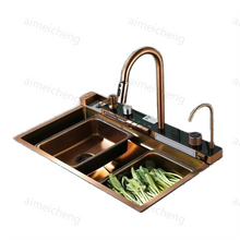 Cargar imagen en el visor de la galería, Rose Gold Single Bowl 304 Stainless Steel Kitchen