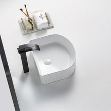 Load image into Gallery viewer, Dining Room Design Lavabo Porcelain Wash Basin Countertop Sink Unique Shape Bathroom Vanity Basin Modern Wash Sink for Home Hotel Apartment Villa