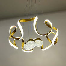 Загрузить изображение в средство просмотра галереи, Nordic Gold Starry Pendant Light – Modern Decorative Chandelier for Dining Room & Living Room