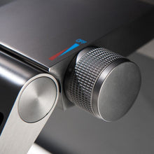 Load image into Gallery viewer, Wall-Mount Dual Hole Gun Gray Digital Display Waterfall Basin Faucet – Bathroom Sink Mixer Tap with Brass Construction