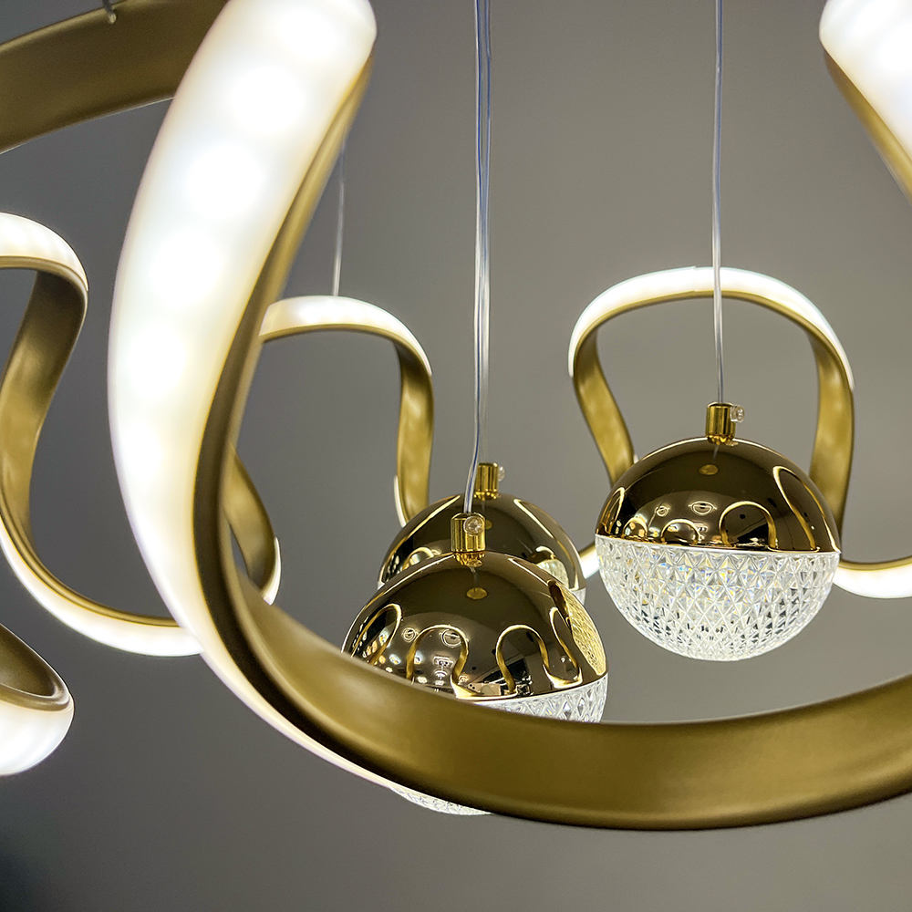 Nordic Gold Starry Pendant Light – Modern Decorative Chandelier for Dining Room & Living Room