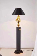 Load image into Gallery viewer, Luxury Hermes-Inspired Table Lampshade – Elegant Horse Face Design Modern Decorative Lamp for Living Room, Bedroom, or Office