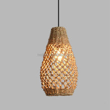 Lade das Bild in den Galerie-Viewer, Living Room & Bedroom Pendant Lamp – Wholesale Grass Rattan Ceiling Light Fixture for Modern Interiors