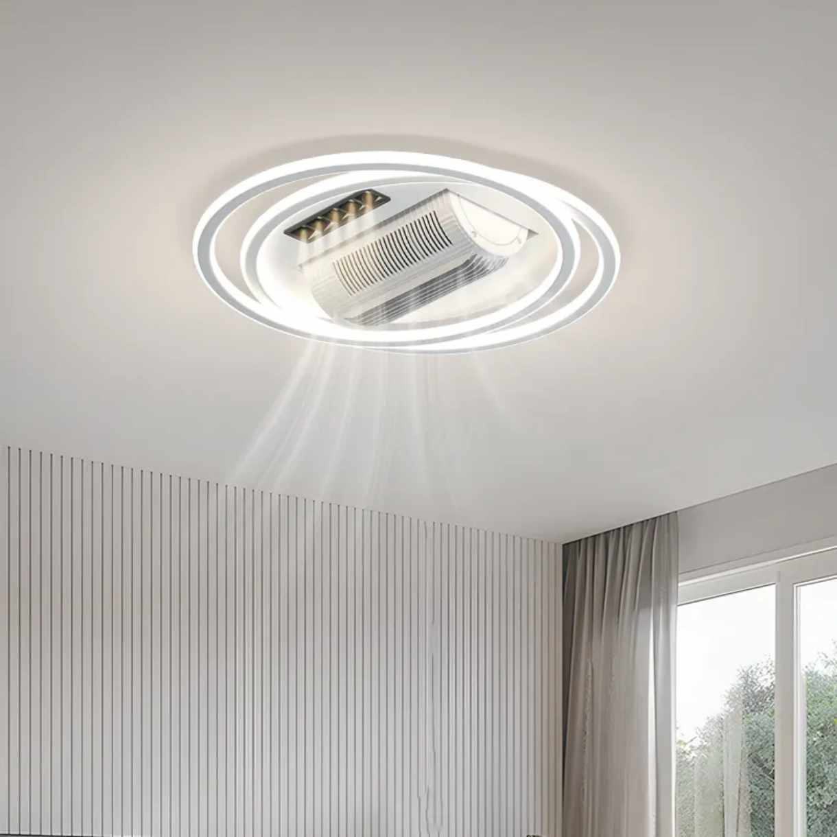 Modern LED Ceiling Fan Light with Invisible Blades