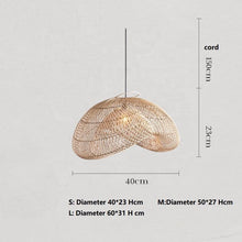 Lade das Bild in den Galerie-Viewer, Custom Woven Rattan Ceiling Light – Decorative Pendant Lamp for Bedroom, Living Room & Hotel Interiors