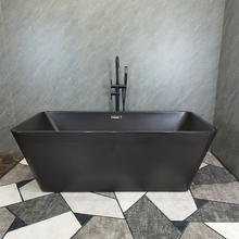 Load image into Gallery viewer, Hotel acrylic soaking black Freestanding Bathtub 170CM
