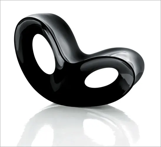 Fiberglass Rocking Chair Black