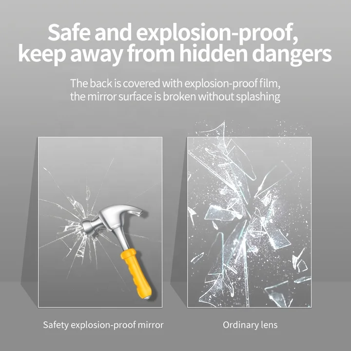 100x60cm Tri Color Changing Lights Mirror Led Touch Screen High Definitions HD Glass