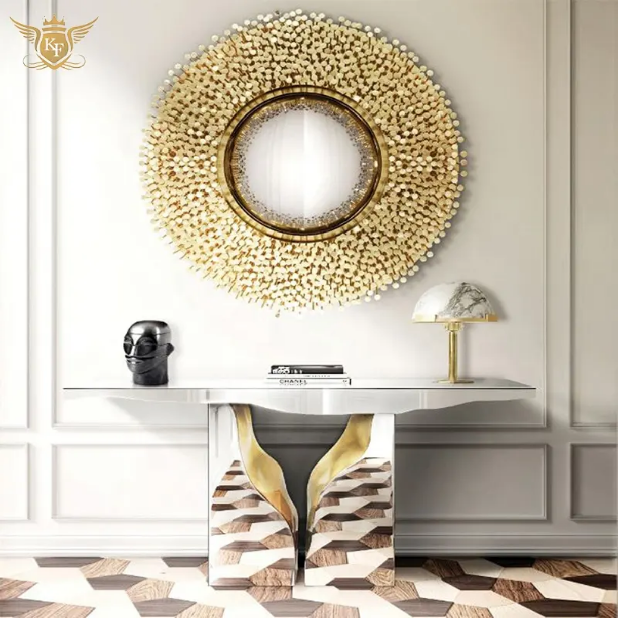 Stainless Steel Italian Style Console Table For Living Room