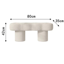 Lade das Bild in den Galerie-Viewer, Modern Cashmere-Style Upholstered Ottoman Stool – Long Sofa Bench for Bedroom, Bedside, Living Room, or Entryway Shoe Changing