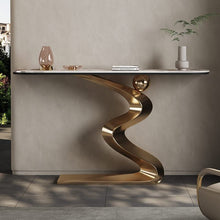 Load image into Gallery viewer, Luxury Golden Console Table – Durable Entryway, Porch, and Foyer Side Table for Living Room Furniture