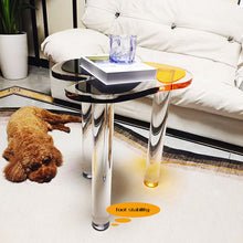 Cargar imagen en el visor de la galería, Nordic Light Luxury Acrylic Coffee Table – Modern Special-Shaped Living Room Sofa Table for Contemporary Interiors