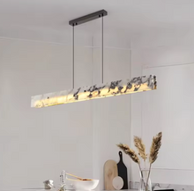 Load image into Gallery viewer, Modern Natural Marble Long Strip Minimalist Chandelier