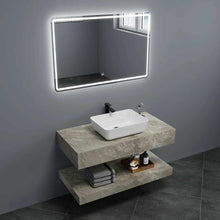 Load image into Gallery viewer, Slate Stone Double Marble Bathroom Vanity – Wall-Mounted Sink Dresser Hotel & Home