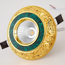 Load image into Gallery viewer, Antique Gold Recessed LED Pin Light – Elegant Copper Spotlight with Removable Bulb for Living Room, Bedroom & Hotel Interiors