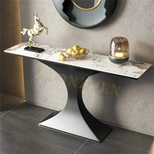 Load image into Gallery viewer, Living Room Furniture New Design Stainless Steel Modern Console Table Sintered Stone Top Console Table Console Tables