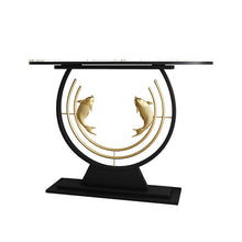 Load image into Gallery viewer, Double Fish-Shaped Entrance Foyer Bracket Unique Display Console Table Hallway and Living Room Table Design
