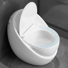 Загрузить изображение в средство просмотра галереи, Modern Space Capsule Egg-Shaped One-Piece Toilet – Porcelain Siphonic Floor Mounted WC Sanitary Ware
