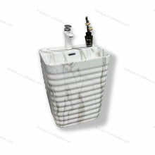 Load image into Gallery viewer, Porcelain Marble Design One Piece Toilets Bathroom Set with Wall Hung Basin Sink Rock Ceramic Toilet Set