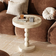 Загрузить изображение в средство просмотра галереи, Modern Cream White Side Table – High-End Small Round Coffee Table for Living Room & Home Décor