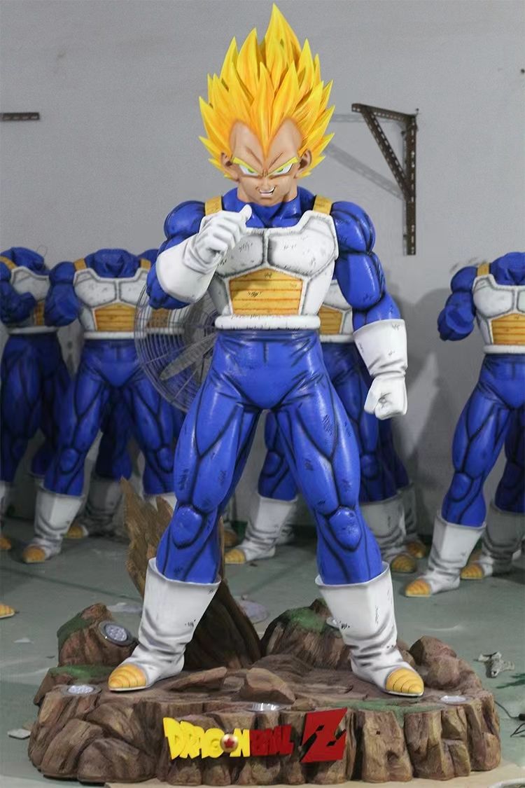 Custom Dragon Ball Resin Statue – Life Size Anime Character Sculpture of Goku & Vegeta Fiberglass Collectible Figure