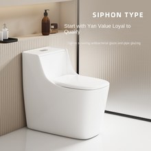 Load image into Gallery viewer, Modern Simple One-Piece Floor Mounted Toilet – Siphonic WC Sanitary Ware Commode Bowl