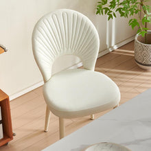 Load image into Gallery viewer, Nordic Fine Upholstery White and Black Armchair Chair Dining Kitchen Dining Room Chairs for Dining Table