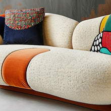 Load image into Gallery viewer, Italian Minimalist Fabric Sofa for Living Room Small Modern Straight Couch with Head Layer Support  Contemporary Luxury Fabric Sofa Furniture