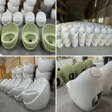 Загрузить изображение в средство просмотра галереи, Modern Space Capsule Egg-Shaped One-Piece Toilet – Porcelain Siphonic Floor Mounted WC Sanitary Ware