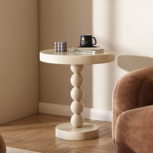 Загрузить изображение в средство просмотра галереи, Modern Cream White Side Table – High-End Small Round Coffee Table for Living Room & Home Décor