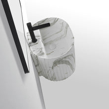 Load image into Gallery viewer, Gray Marble Design Ceramic Bathroom Sink – Wall Hung Half Pedestal Wash Basin