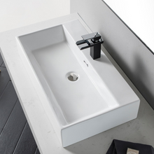 Cargar imagen en el visor de la galería, Modern White Bathroom Basin – Stylish Wash Basin for Vanity, Countertop & Bathroom Sink