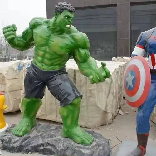 Hulk Sculpture – Superhero Movie Action Figure Resin Craft for Interior Decoration