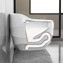 Загрузить изображение в средство просмотра галереи, Modern Egg-Shaped One-Piece Toilet – Sleek White Design with Adjustable Features for Contemporary Bathrooms