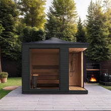 Load image into Gallery viewer, Outdoor 5 Person Panoramic Steam Electric Heating Furnace Sauna Room(PRE-ORDER)