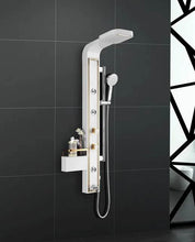 Load image into Gallery viewer, Luxury Modern Style White and Gold Shower Panel