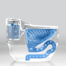 Загрузить изображение в средство просмотра галереи, Modern Egg-Shaped One-Piece Toilet – Sleek White Design with Adjustable Features for Contemporary Bathrooms