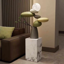 Load image into Gallery viewer, Light Luxury Stone Floor Decoration with LED Night Light | Modern Living Room TV Cabinet and Sofa Side Decorative Accent Lighting