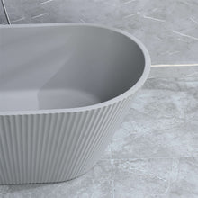 Load image into Gallery viewer, Customized Size Matt Grey Portable Bathroom Free Standing Deep Soaking Showers Acrylic Bathtub