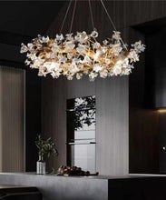 Load image into Gallery viewer, Elegant Floral Crystal Chandelier: A Touch of Luxurioud and Sylish Lighting Fixture for Modern Interiors