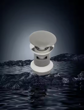 Load image into Gallery viewer, Durable Pop-Up Basin Waste Drain Plug with Matte Finish Cap, Stainless Steel and Ceramic