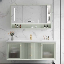 Lade das Bild in den Galerie-Viewer, Minimalist Wash Basin Cabinet Custom Mirror Shape and Size Set