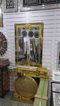 Load image into Gallery viewer, Luxury Medusa Gold Glass Console Table Modern Style Double Tempered Glass