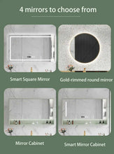 Lade das Bild in den Galerie-Viewer, Minimalist Wash Basin Cabinet Custom Mirror Shape and Size Set