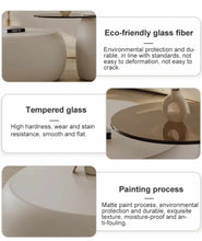 Load image into Gallery viewer, High End White Round Double Modern Luxury Coffee Table with Extendable Feature for Dining Home