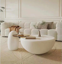 Load image into Gallery viewer, High End White Round Double Modern Luxury Coffee Table with Extendable Feature for Dining Home