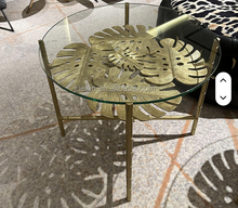 Load image into Gallery viewer, Modern Gold Frame Glass Coffee Table Set – Contemporary Living Room Center Table for Modern Interiors