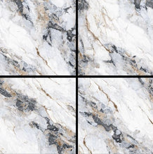 Load image into Gallery viewer, Luxury High-Quality 60x60 cm Electroplated Porcelain Tiles – Marble Design with Glossy Polished Glazed Finish for Indoor Floors
